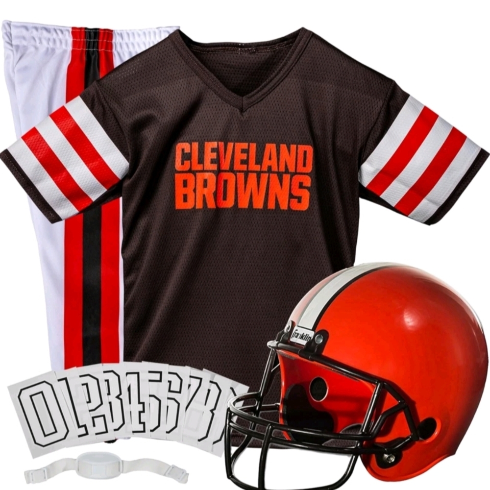Cleveland Browns Kids Football Jersey Set - Brown and Orange